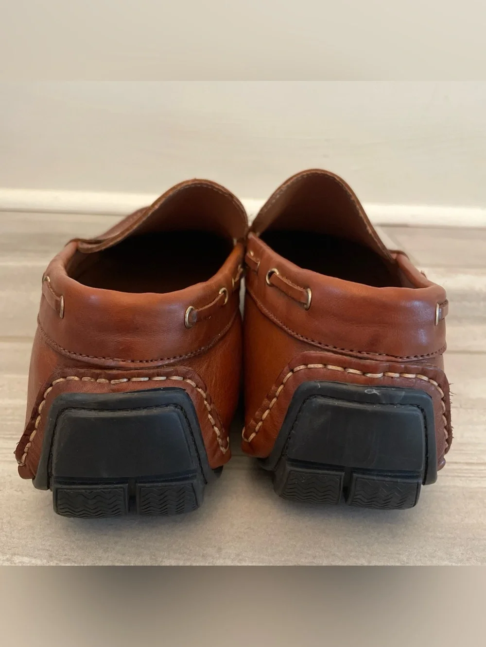 Frank Daniel Italy Tan Leather Penny Driving Loafers Men’s 46/US 13 Preppy